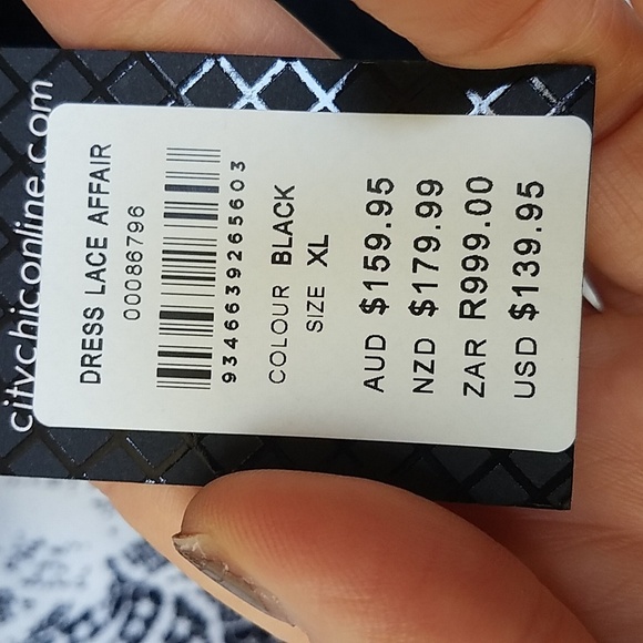 City Chic Lace Affair Printed Sheath Dress With Straps XL 24 NWT NEW - Picture 10 of 11